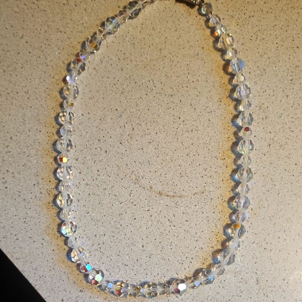 Elegant Crystal Beaded 19 inch Necklace